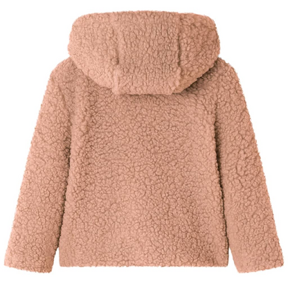 Cozy Kids' Hooded Jacket Teddy Faux Fur - Light Cognac, Size 92 (1.5-2 Years) - Warm & Stylish Outerwear for Toddlers - BEYRUN