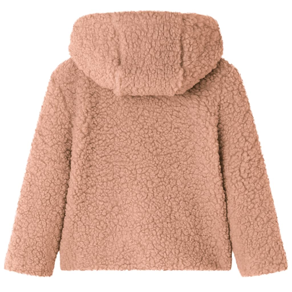 Kids' Hooded Teddy Faux Fur Jacket in Light Cognac | Size 128 (7-8 Years) - Cozy & Stylish Children's Outerwear - BEYRUN