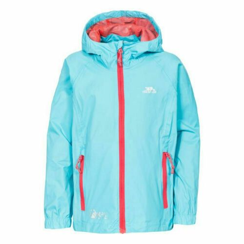 Kids Trespass Qikpac Waterproof Jacket - Unisex Durable & Lightweight Shell with Adjustable Hood - BEYRUN