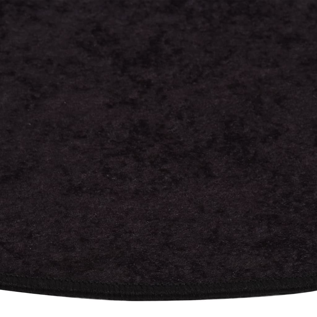 vidaXL Washable Anthracite Velvet Rug Ø 200 cm - Soft, Durable & Anti-Slip | Perfect for Any Room - BEYRUN