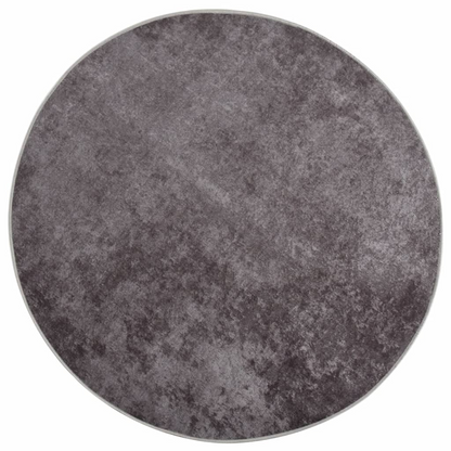 vidaXL Washable Grey Rug Ø 200 cm - Anti-Slip, Sound Absorbing, Soft Velvet Finish - BEYRUN