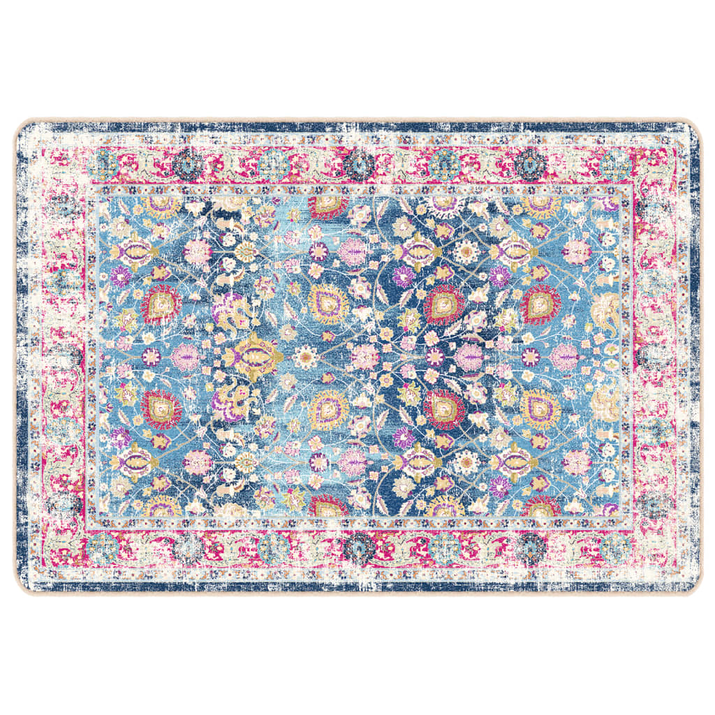 vidaXL Washable Multicolour Rug - 160x230 cm | Anti-Slip, Noise Absorbing, Hygienic & Stylish - BEYRUN