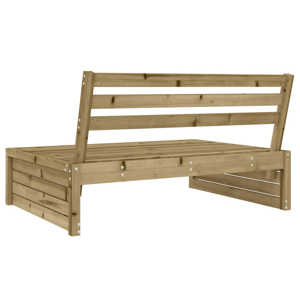 vidaXL Garden Middle Sofa 120x80 cm - Impregnated Pine Wood for Outdoor Seating & Relaxation - BEYRUN