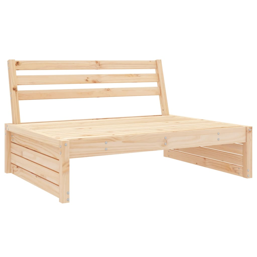 vidaXL Solid Pine Wood Garden Middle Sofa - 120x80 cm, Comfortable Outdoor Seating - BEYRUN