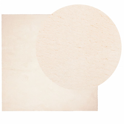 vidaXL HUARTE Beige Rug - 240x240 cm | Soft & Fluffy, Non-Slip, Machine Washable | Premium Home Decor - BEYRUN