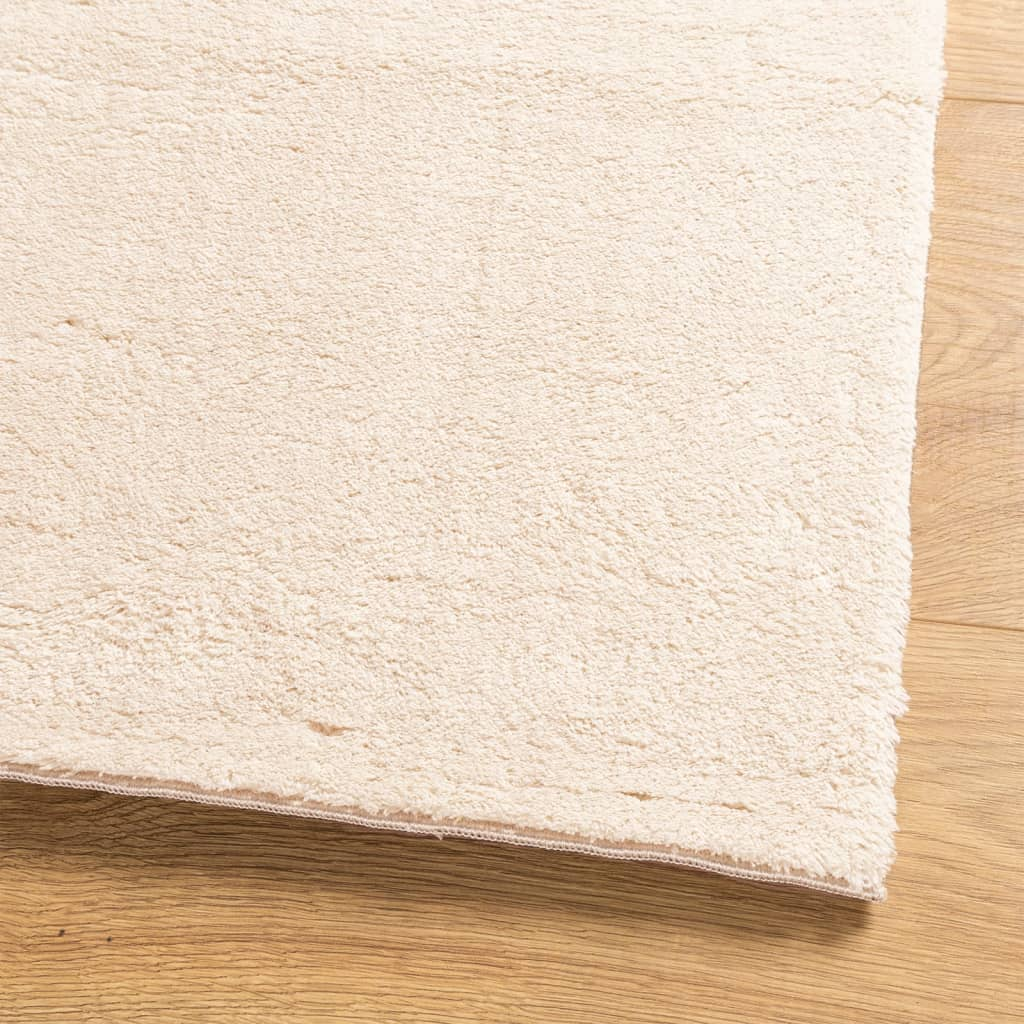 vidaXL HUARTE Beige Rug - 240x240 cm | Soft & Fluffy, Non-Slip, Machine Washable | Premium Home Decor - BEYRUN