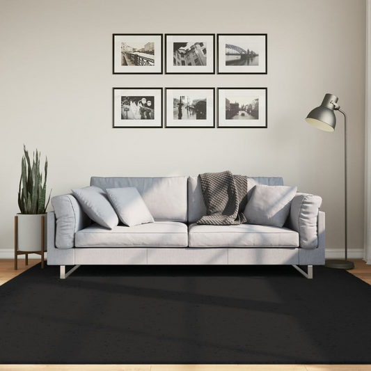 vidaXL HUARTE Soft & Washable Short Pile Rug - Black, 200x200 cm | Cozy & Durable, Non-Slip, OEKO-TEX Certified - BEYRUN