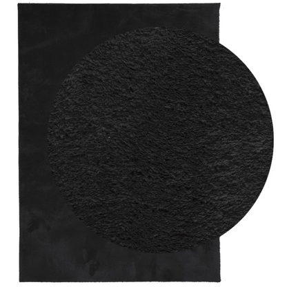 vidaXL HUARTE Soft Washable Black Rug 120x170 cm - Cozy, Non-Slip & Machine-Washable - BEYRUN