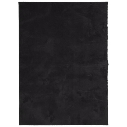 vidaXL HUARTE Short Pile Rug - Soft & Cozy, Washable, Non-Slip Black Area Rug 200x280 cm for Modern Homes - BEYRUN