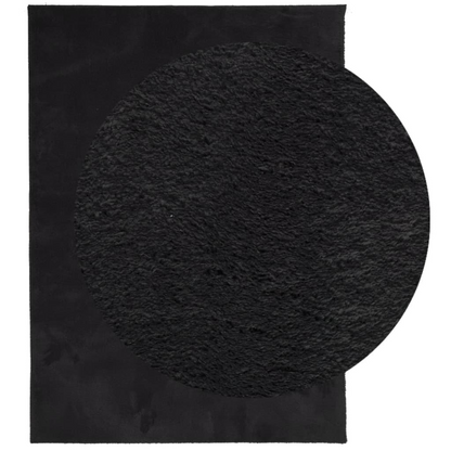 vidaXL HUARTE Short Pile Rug - Soft & Cozy, Washable, Non-Slip Black Area Rug 200x280 cm for Modern Homes - BEYRUN