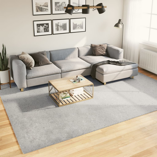 vidaXL HUARTE Grey Rug 240x340 cm - Soft, Washable, and Non-Slip Short Pile Mat - BEYRUN