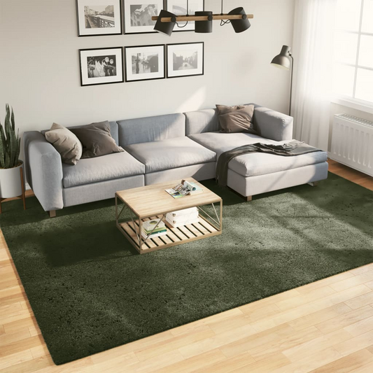 vidaXL Rug HUARTE - Soft, Washable & Non-Slip Forest Green 240x340 cm - BEYRUN