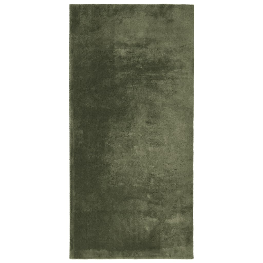 vidaXL HUARTE Soft Forest Green Rug - Short Pile, Washable, 100x200 cm - Luxurious Comfort and Modern Elegance - BEYRUN