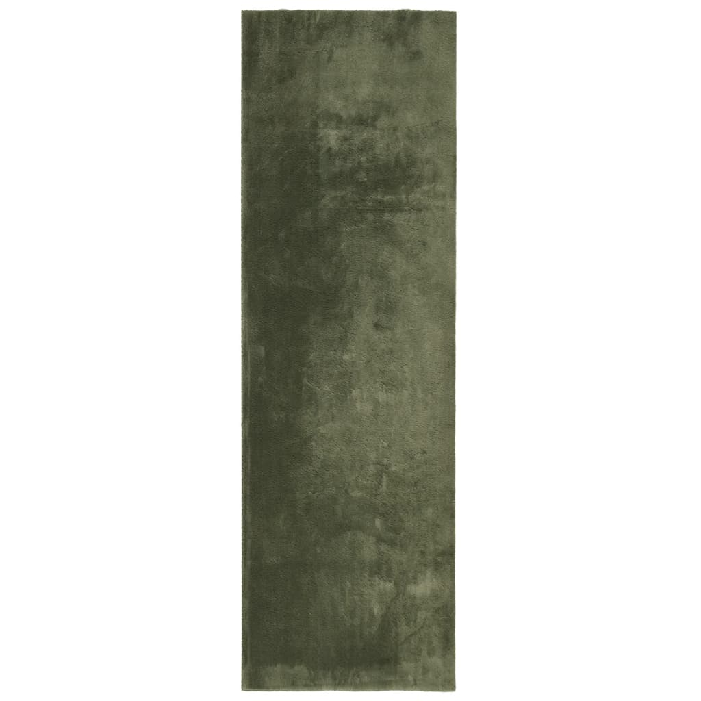 vidaXL HUARTE Short Pile Rug - Soft, Washable, Forest Green, 80x250 cm - Enhance Your Home Comfort and Style - BEYRUN