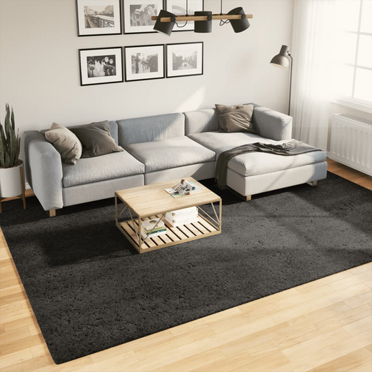 vidaXL ISTAN High Pile Rug - Shiny Look Anthracite - 240x340 cm - BEYRUN