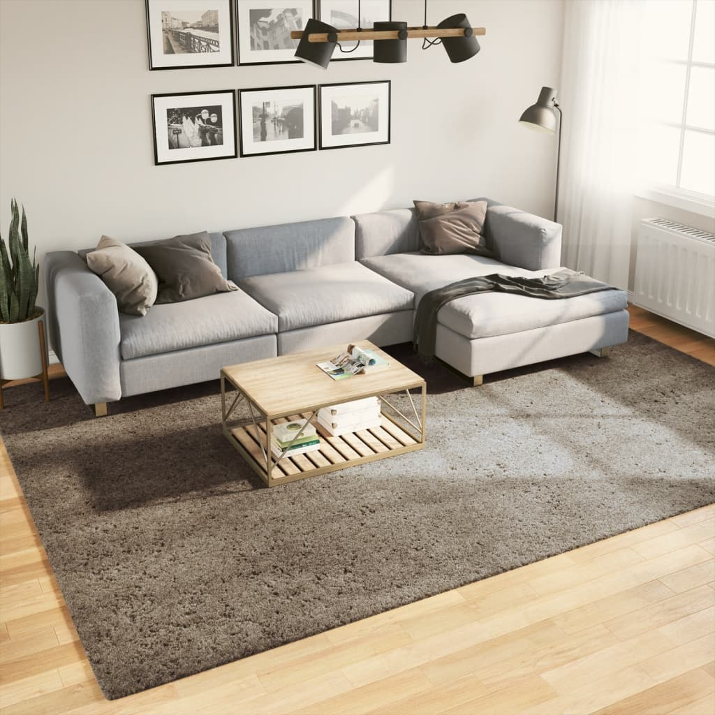 vidaXL ISTAN High Pile Shiny Look Grey Rug 240x340 cm - Luxurious, Soft, and Cozy Decor - BEYRUN