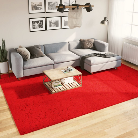 vidaXL HUARTE Modern Red Short Pile Rug - Soft, Washable, Non-Slip, 240x340 cm - Cozy & Durable - BEYRUN