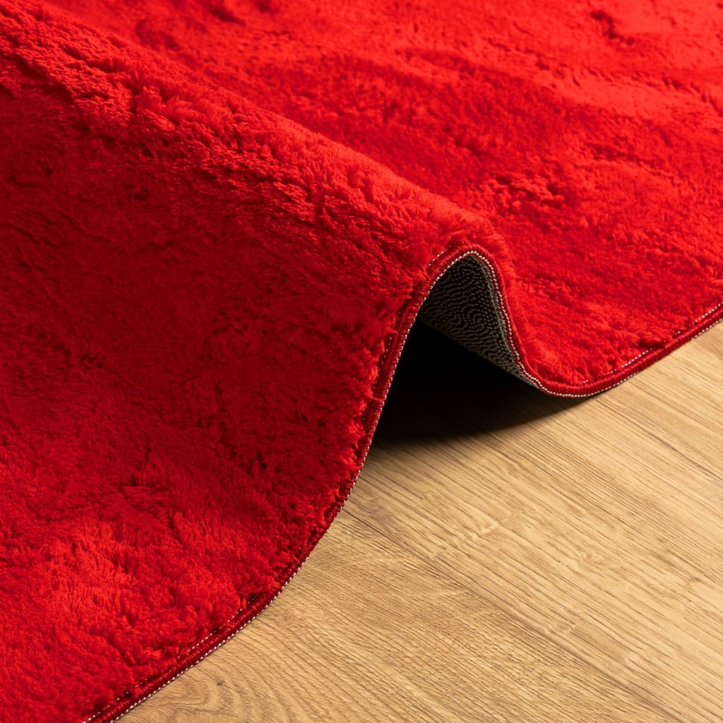 vidaXL HUARTE Soft Red Rug 200 x 280 cm | Short Pile, Washable, Non-Slip, OEKO-TEX Certified - BEYRUN