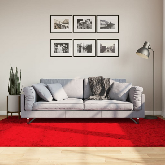 vidaXL HUARTE Short Pile Red Rug - Soft, Washable & Non-Slip, Cozy 160x230 cm | OEKO-TEX Certified - BEYRUN