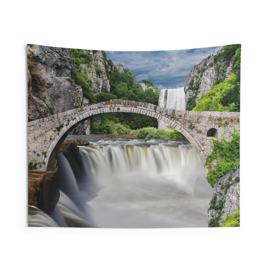 River-Bridge Tapestry - Premium Polyester Wall Hanging for Unique Interior Decor - BEYRUN