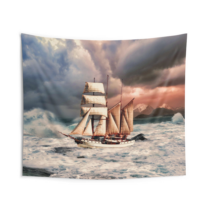 Stormship Tapestry - Premium Polyester Wall Tapestry for Home Decor - BEYRUN