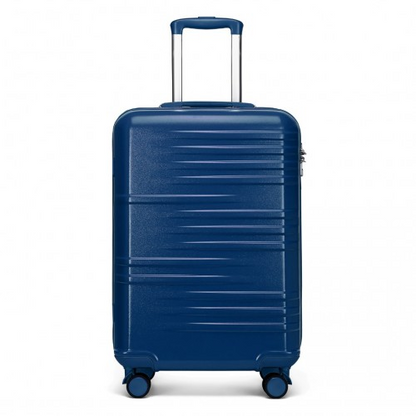 British Traveller 20 Inch Polycarbonate and ABS Hard Shell Suitcase with TSA Lock - Navy | Durable & Stylish - BEYRUN