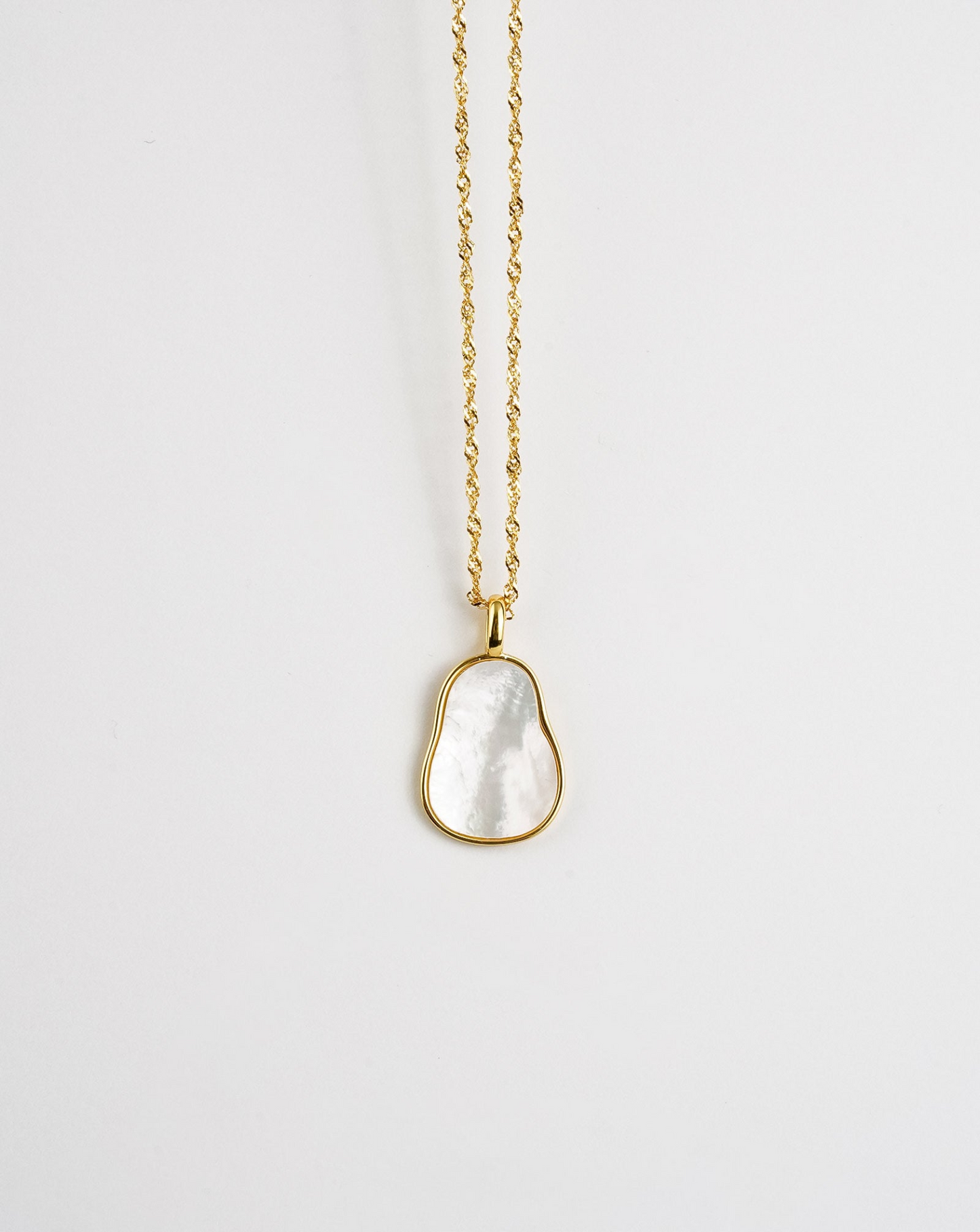 Wave Mother of Pearl Necklace - Elegant and Sophisticated | [Brand Name] - BEYRUN