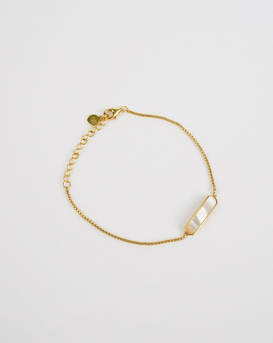 Exquisite Mother of Pearl Bar Bracelet | Timeless Elegance & Style - BEYRUN