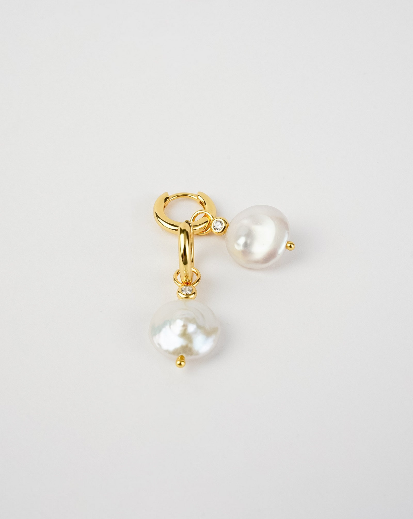 Classic Huggie Pearl Earrings – Sophisticated Freshwater Baroque Pearls