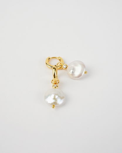 Classic Huggie Pearl Earrings – Sophisticated Freshwater Baroque Pearls