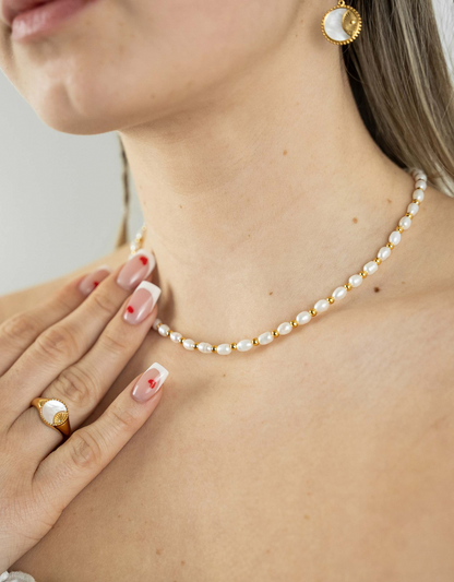 Elegant Pearl Link Necklace | Luxurious and Sophisticated Jewelry - BEYRUN