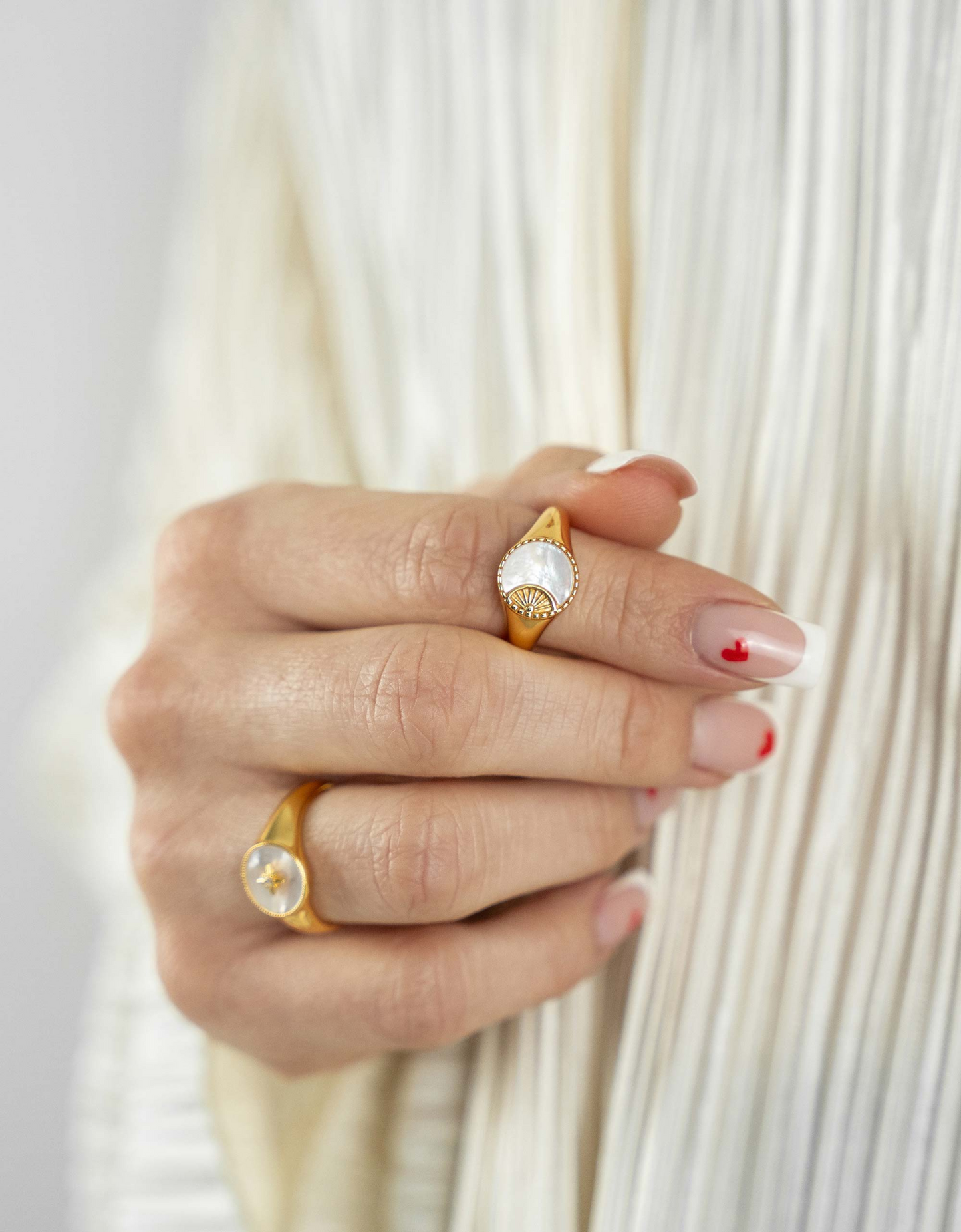 Ray of Sun Mother of Pearl Ring - Elegant and Radiant | Shop Now