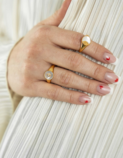 Ray of Sun Mother of Pearl Ring - Elegant and Radiant | Shop Now