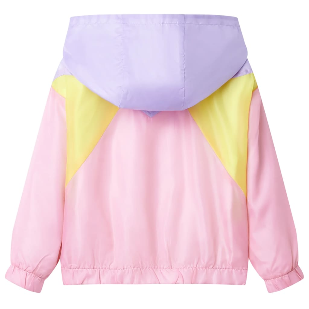 Kids' Hooded Jacket - Multicolour Patchwork - Size 140 (Age 9-10) - Comfy, Durable, Water-Resistant - BEYRUN