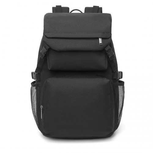 EQ2304 - Kono Men's Versatile and Sleek Urban Commuter Backpack - Black - BEYRUN