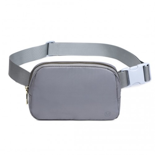 Miss Lulu Lightweight Stylish Water-Resistant Casual Bum Bag - Grey | Ideal for Travel & Everyday Use - BEYRUN