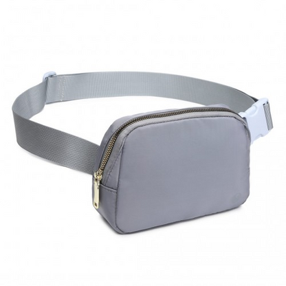 Miss Lulu Lightweight Stylish Water-Resistant Casual Bum Bag - Grey | Ideal for Travel & Everyday Use - BEYRUN