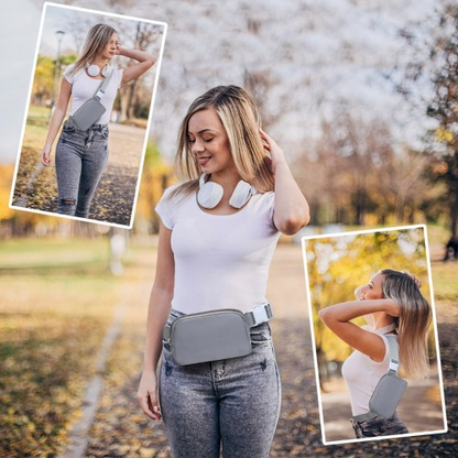 Miss Lulu Lightweight Stylish Water-Resistant Casual Bum Bag - Grey | Ideal for Travel & Everyday Use - BEYRUN