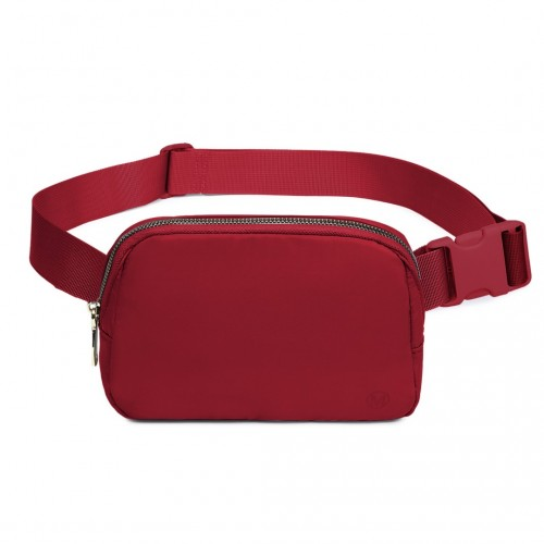 Miss Lulu Lightweight Stylish Water-Resistant Bum Bag - Burgundy | Trendy & Versatile Waist Pack - BEYRUN