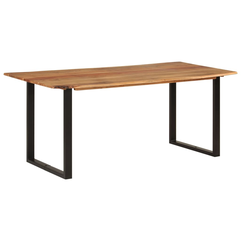 vidaXL Solid Acacia Wood Dining Table 180x90x76 cm - Industrial Rustic Style - BEYRUN