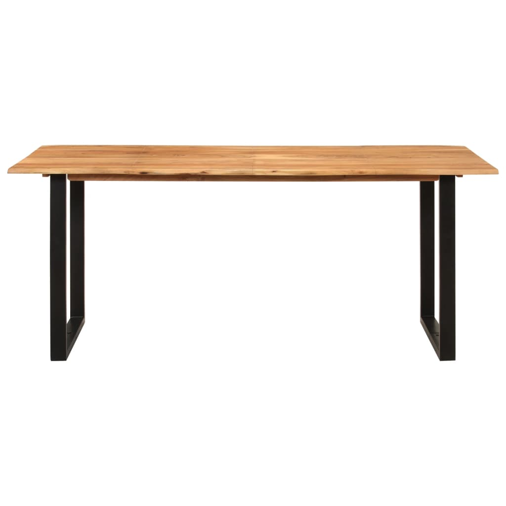 vidaXL Solid Acacia Wood Dining Table 180x90x76 cm - Industrial Rustic Style - BEYRUN