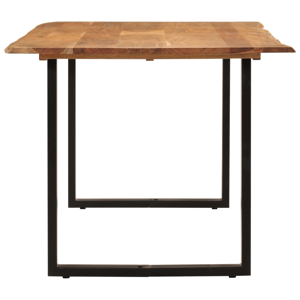 vidaXL Solid Acacia Wood Dining Table 180x90x76 cm - Industrial Rustic Style - BEYRUN