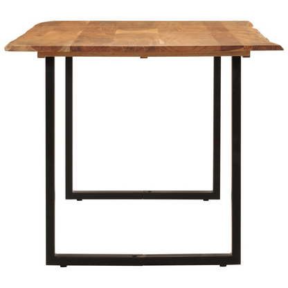 vidaXL Solid Acacia Wood Dining Table 180x90x76 cm - Industrial Rustic Style - BEYRUN