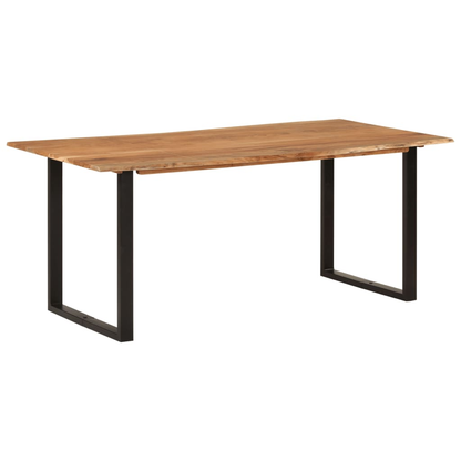 vidaXL Solid Acacia Wood Dining Table 180x90x76 cm - Industrial Rustic Style - BEYRUN