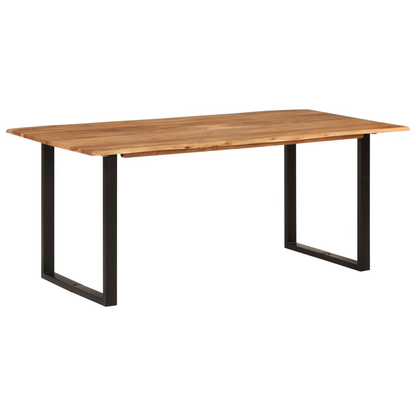 vidaXL Solid Acacia Wood Dining Table 180x90x76 cm - Industrial Rustic Style - BEYRUN