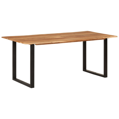 vidaXL Solid Acacia Wood Dining Table 180x90x76 cm - Industrial Rustic Style - BEYRUN