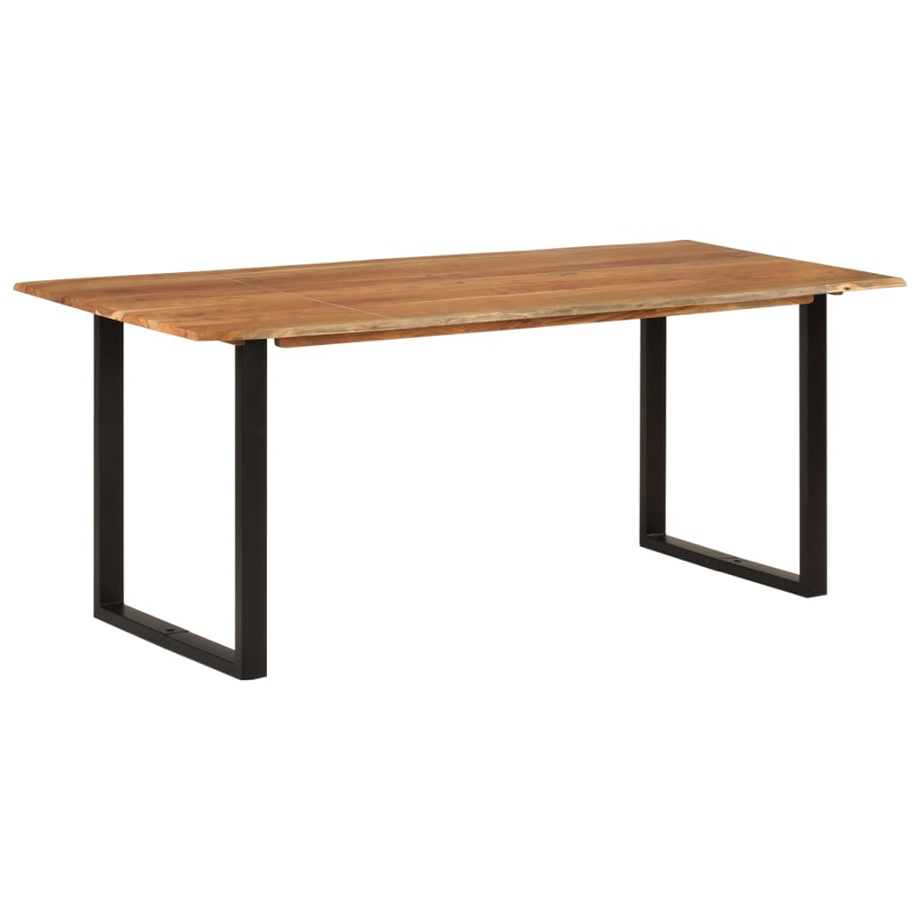 vidaXL Solid Acacia Wood Dining Table 180x90x76 cm - Industrial Rustic Style - BEYRUN