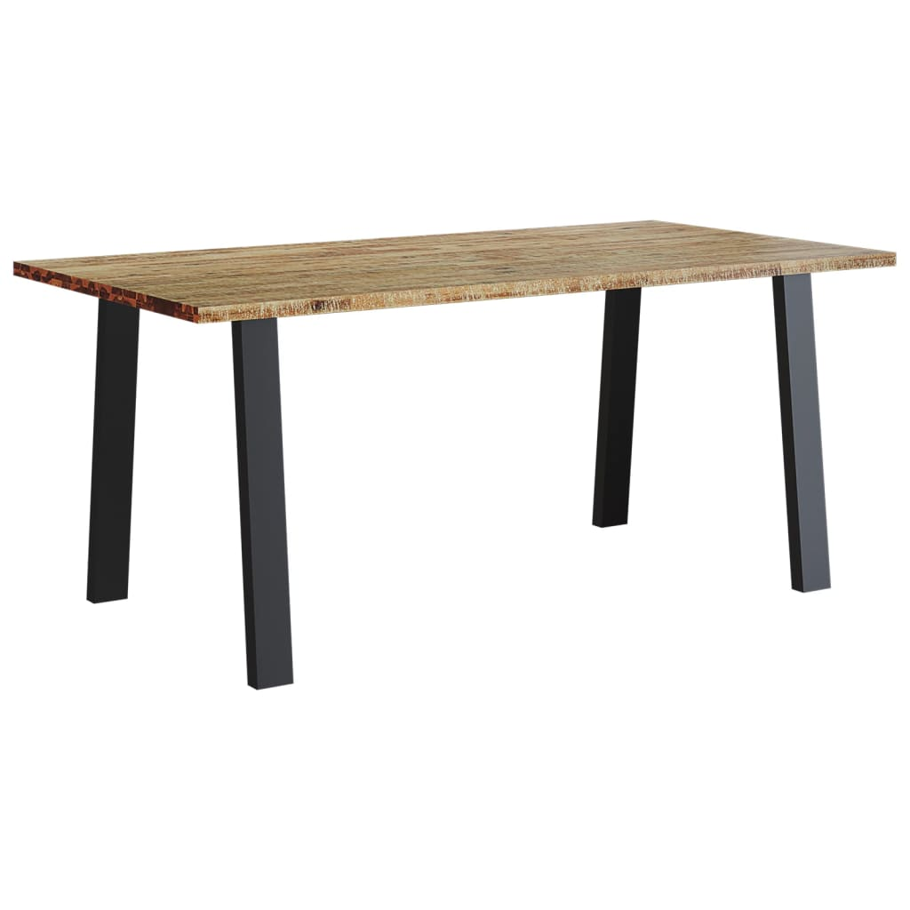 vidaXL Dining Table 150x90x75 cm | Solid Acacia Wood | Industrial Style | Perfect for Dining Room or Kitchen - BEYRUN