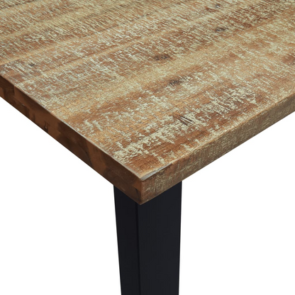 vidaXL Dining Table 150x90x75 cm | Solid Acacia Wood | Industrial Style | Perfect for Dining Room or Kitchen - BEYRUN