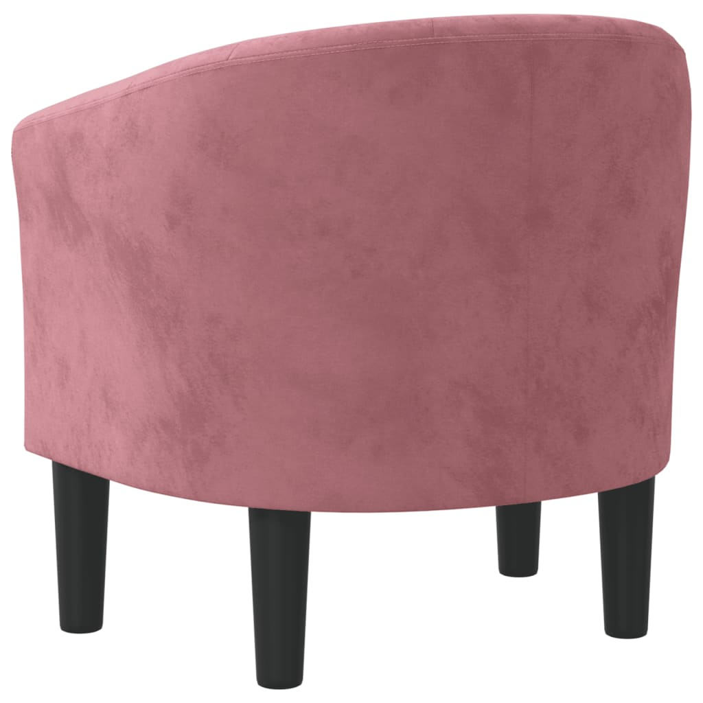 vidaXL Pink Velvet Tub Chair - Elegant and Comfortable Accent Chair for Modern Living Spaces - BEYRUN